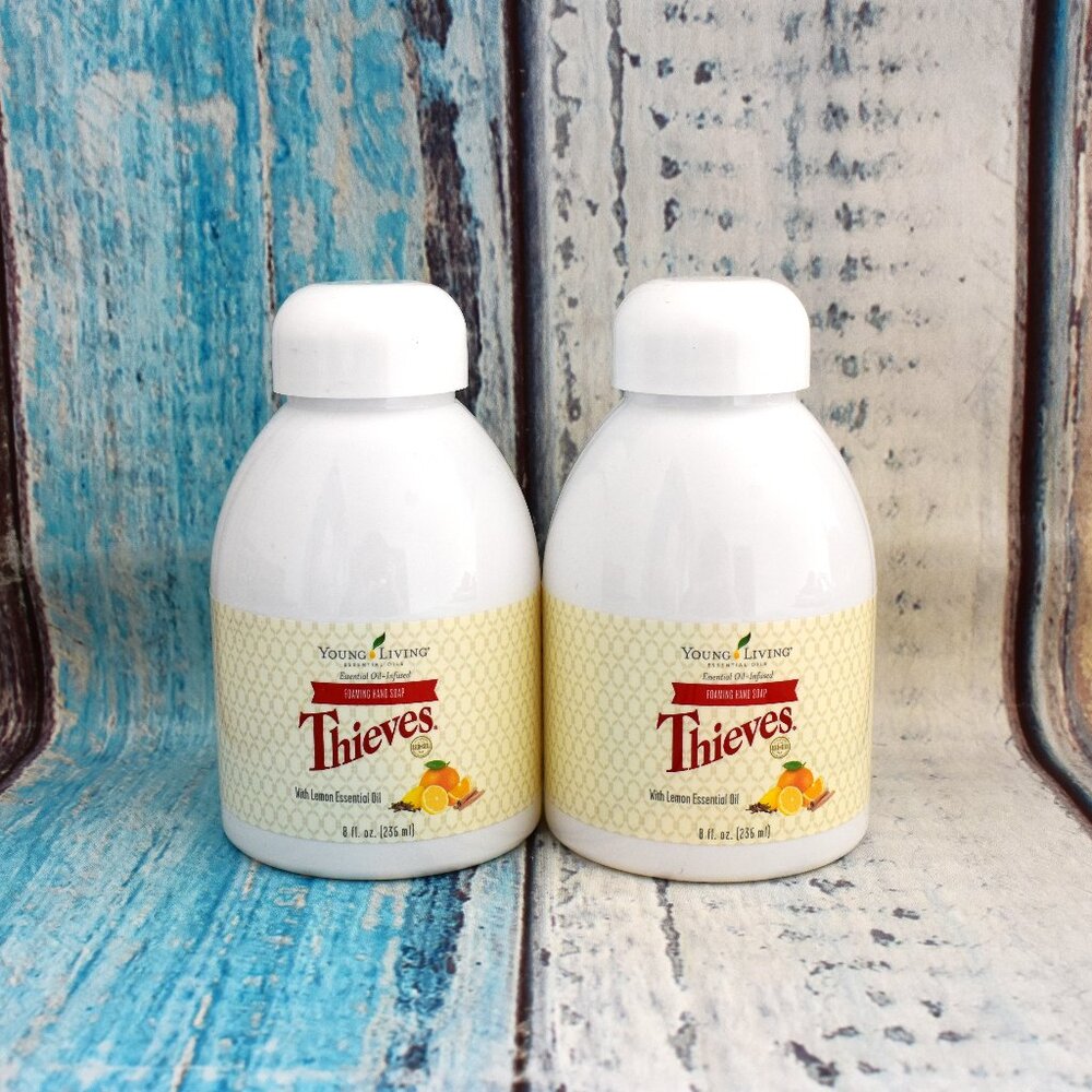 SET OF 2 - Young Living Thieves Foaming Hand Soaps 8 fl. oz. NEW/SEALED